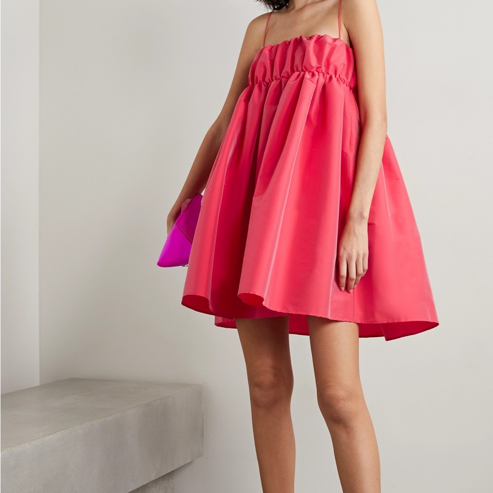 Birgit Gathered Taffeta Mini Dress - worn once!